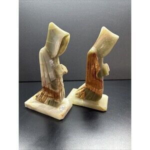 Vintage Marble Design Monk Bookends